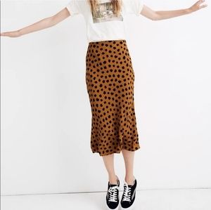 Madewell midi skirt with painted spots